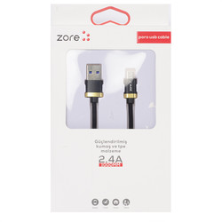 Zore Poro Micro Usb Kablo 1M Siyah