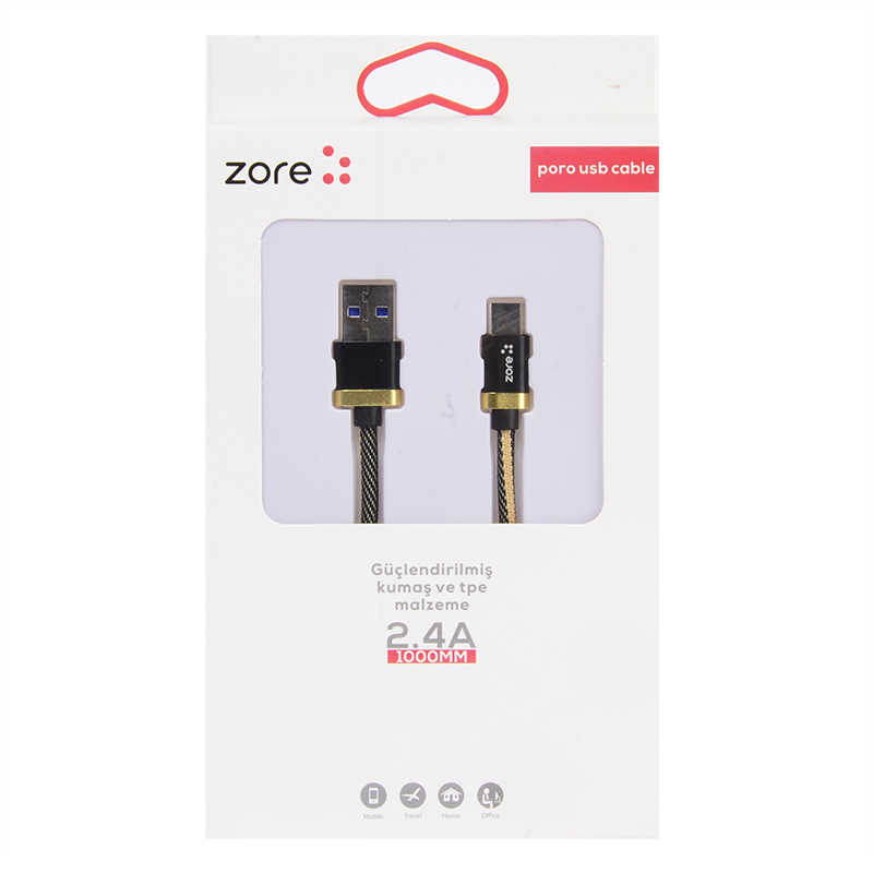 Zore Poro Type-C Usb Kablo 1M - 10