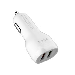 Zore Puma Series 2 in 1 Type-C Car Charger White