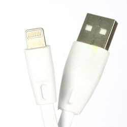 Zore Renkli Geniş Lightning Usb Kablo Beyaz