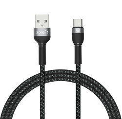 Zore Shira Serisi Type-C USB Kablo 1m Siyah