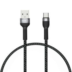 Zore Shira Serisi Type-C USB Kablo 30cm Siyah