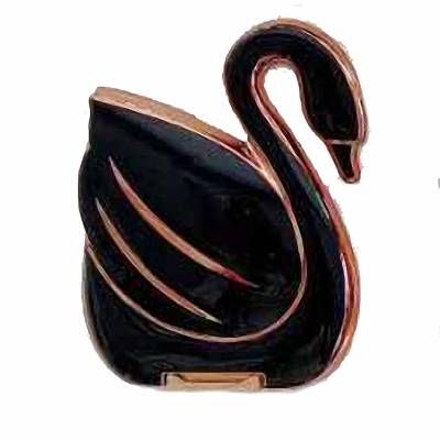 Zore Swan Figured Mobile Phone Stand Black