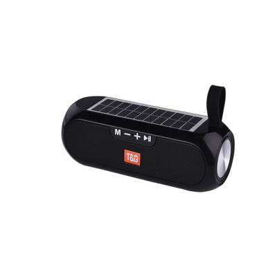 Zore TG182 Solar Powered Bluetooth Speaker with FM Radio Feature AUX USB Card Reader Port Speaker Black