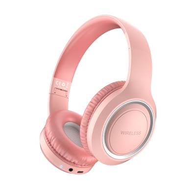 Zore UID-10 Adjustable and Foldable Over-Ear Bluetooth Headset Pink