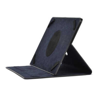 Zore Unik Universal 12 Inch Rotatable Stand Case Navy blue