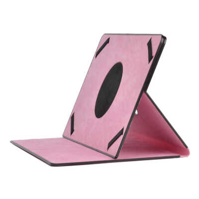 Zore Unik Universal 12 Inch Rotatable Stand Case Pink