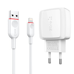 Zore Vest Series V2 Lightning 2 in 1 Charger Set White