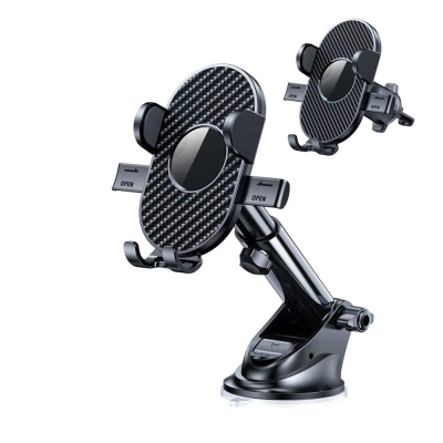Zore X01-X02-X03 2-in-1 Flat Surface and Vent Design Car Phone Holder Black