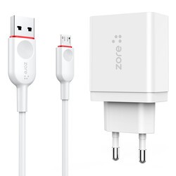 ​Zore XMac Serisi ZR-X2 Micro 2 in 1 Şarj Seti Beyaz