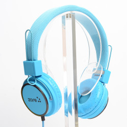 Zore Y-6338 MP3 3.5mm Kulaklık Mavi Açık