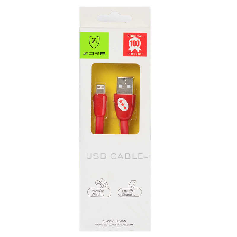 Zore Yassı Yumuşak Lightning Usb Kablo - 1