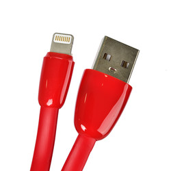 Zore Yassı Yumuşak Lightning Usb Kablo Kırmızı