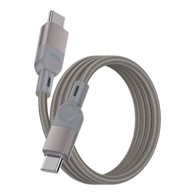 Zore ZR-44 Type-C to Type-C PD 100W Braided Design Fast Charging Data and Charging Cable 1M Grey