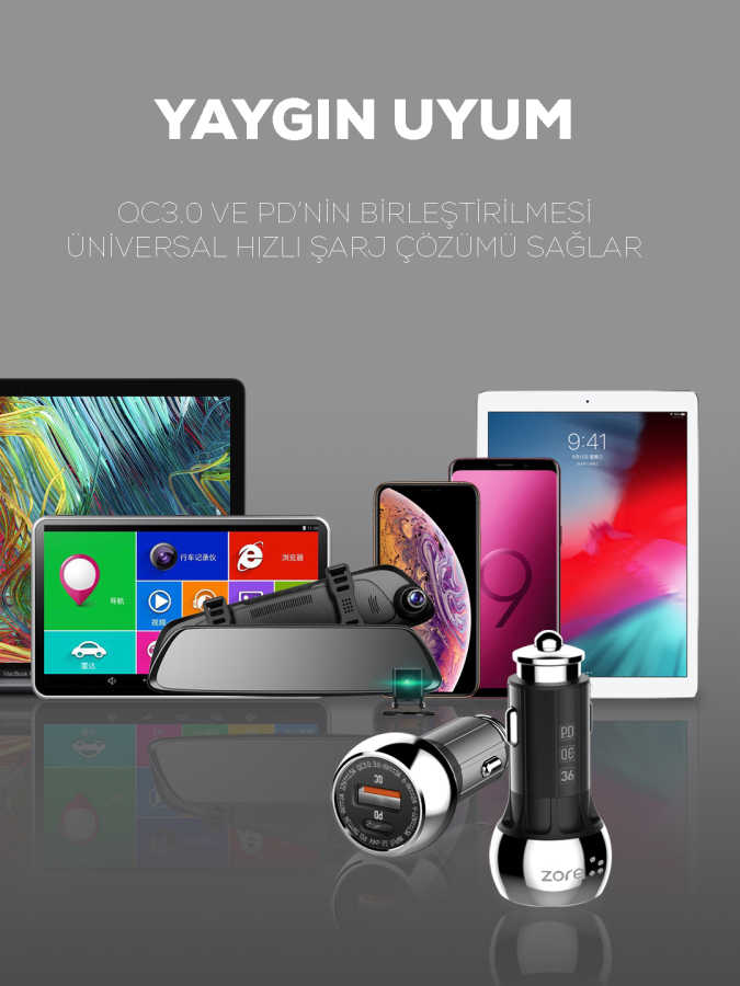 Zore ZR-C1 Micro 2 in 1 Car Charger Set - 5