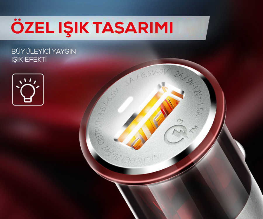 Zore ZR-C304Q Ligthing Car Charger Set - 9