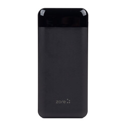 Zore ZR-PW01 Type-C - Micro - Portable Powerbank with Lightning Led Display 10000 mAh Black