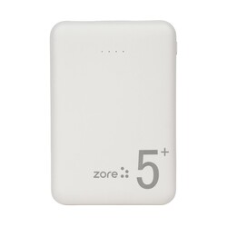 Zore ZR-PW04 Portable Powerbank with Led Light 5000 mAh White