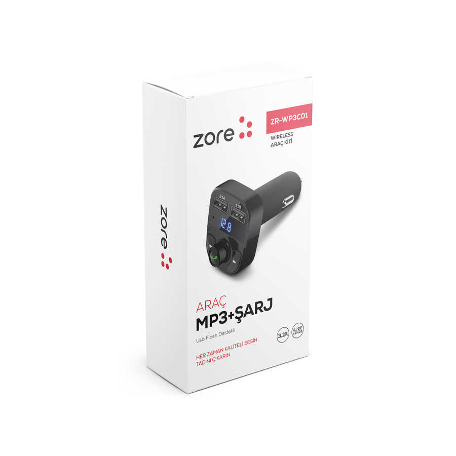 Zore ZR-WP3C01 Bluetooth Transmitter Mp3 Car Charge - 4